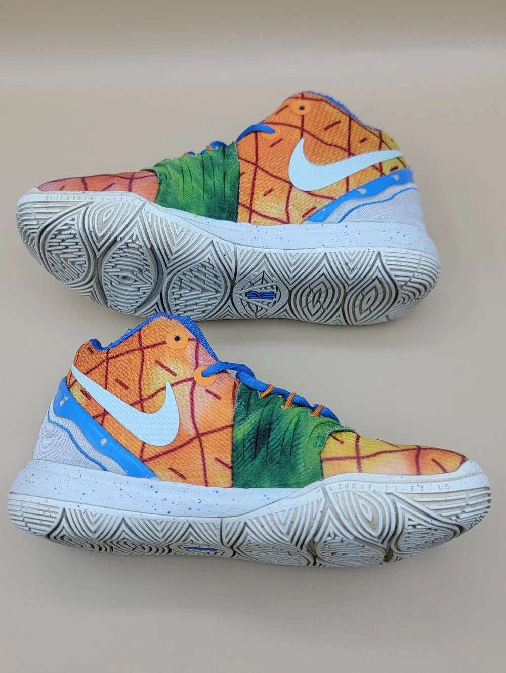 Spongebob Squarepants X Nike Kyrie 5 Pineapple Little Kids Shoes Size 12C Orange